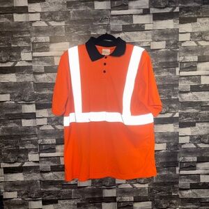 Wawa safety polo Men's Orange Reflective Polo Shirt